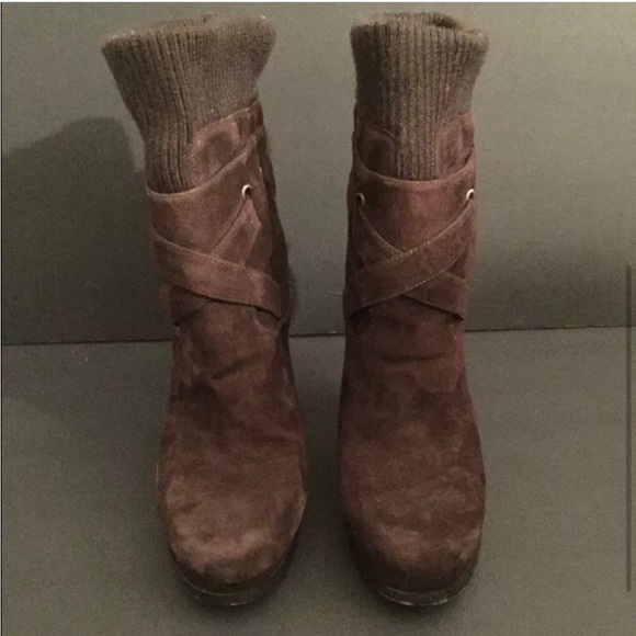 JOAN & DAVID BEESLEY brown suede - Picture 4 of 4